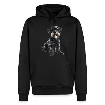 Schnoodle Snoodle Dog Breed Pet Cute Graphic - Men’s Premium Organic Hoodie - black - Front - Nico (187cm)