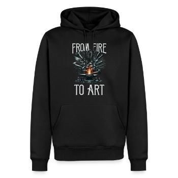 Schmied Metallarbeiter Klingenschmied Metall - Männer Premium Bio Hoodie - Schwarz - Vorne - Nico (187cm)