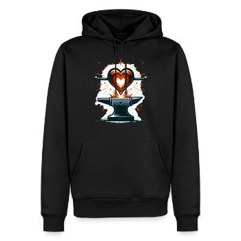 Schmied Metallarbeiter Klingenschmied Metall - Männer Premium Bio Hoodie - Schwarz - Vorne - Nico (187cm)