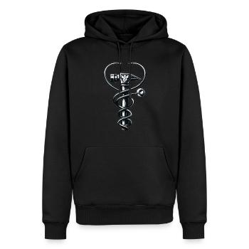 Schmied Metallarbeiter Klingenschmied Metall - Männer Premium Bio Hoodie - Schwarz - Vorne - Nico (187cm)