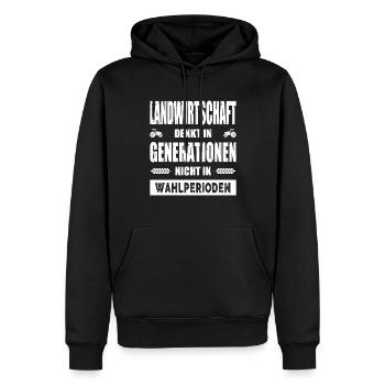 Bauernproteste Landwirt Demo Bauernprotest Bauer - Männer Premium Bio Hoodie - Schwarz - Vorne - Nico (187cm)