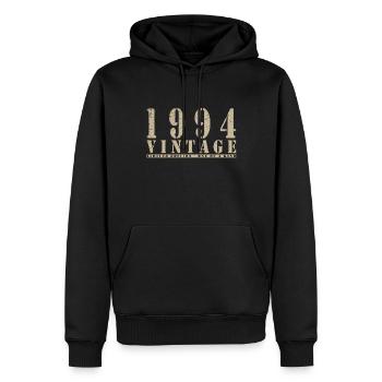 Vintage 1994 édition limitée rétro 30e anniversaire - Sweat à capuche Premium bio Homme - noir - Devant - Nico (187cm)