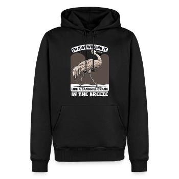 Sandhill Crane Lovers Bird Watching - Men’s Premium Organic Hoodie - black - Front - Nico (187cm)