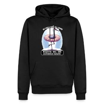 Sandhill Kranichliebhaber Vogelbeobachtung - Männer Premium Bio Hoodie - Schwarz - Vorne - Nico (187cm)
