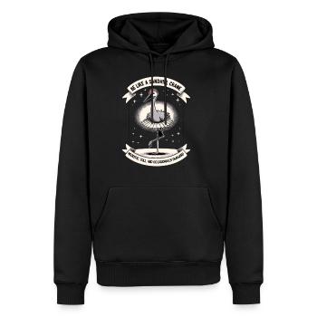 Sandhill Crane Lovers Bird Watching - Men’s Premium Organic Hoodie - black - Front - Nico (187cm)