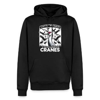 Sandhill Crane Lovers Bird Watching - Men’s Premium Organic Hoodie - black - Front - Nico (187cm)