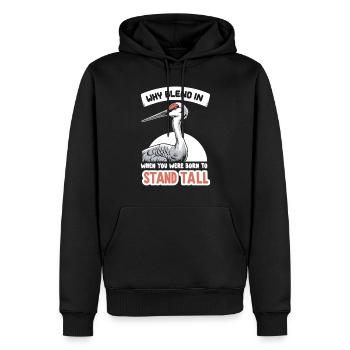 Sandhill Crane Lovers Bird Watching - Men’s Premium Organic Hoodie - black - Front - Nico (187cm)