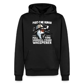 Sandhill Crane Lovers Bird Watching - Men’s Premium Organic Hoodie - black - Front - Nico (187cm)