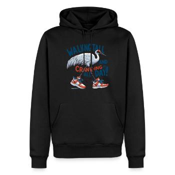 Sandhill Crane Lovers Bird Watching - Men’s Premium Organic Hoodie - black - Front - Nico (187cm)