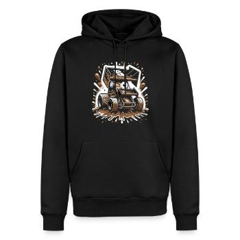 Sprint Car Mom Dirt Track Racing Jour de course - Sweat à capuche Premium bio Homme - noir - Devant - Nico (187cm)