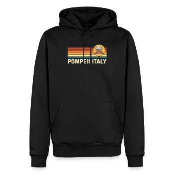 Pompeii Italy Vintage Vulkanausbruch Geographie - Männer Premium Bio Hoodie - Schwarz - Vorne - Nico (187cm)