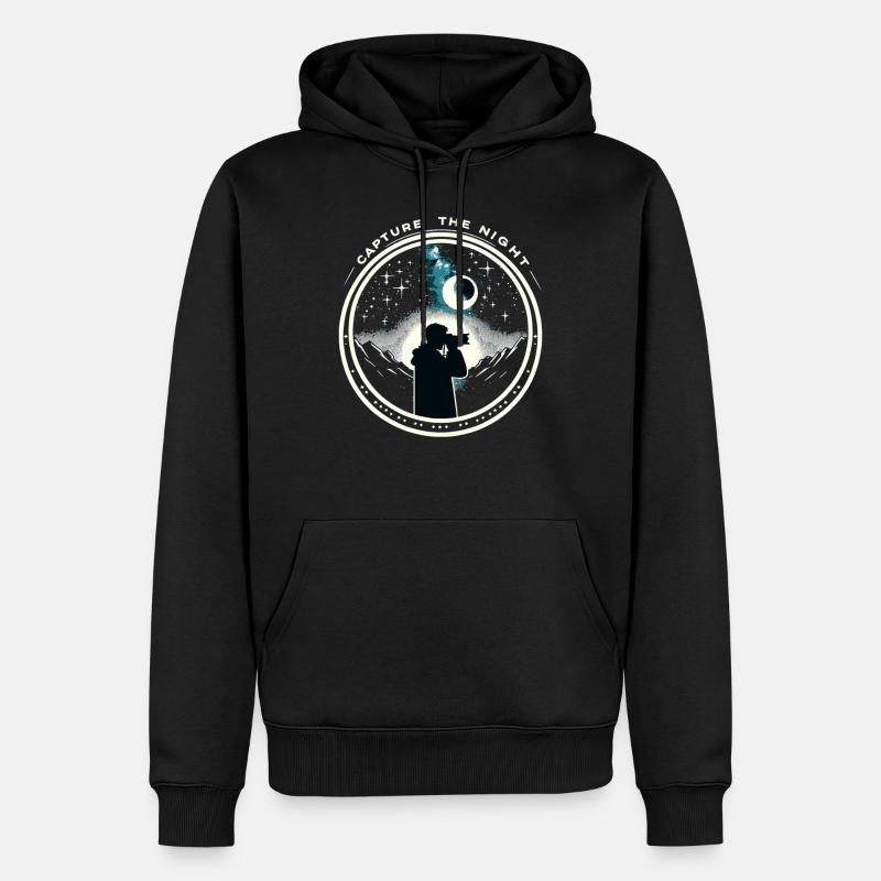 Astrophotographie Astronomie Caméra spatiale - Sweat à capuche Premium bio Homme - noir