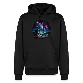 Astrophotographie Astronomie Caméra spatiale - Sweat à capuche Premium bio Homme - noir - Devant - Nico (187cm)