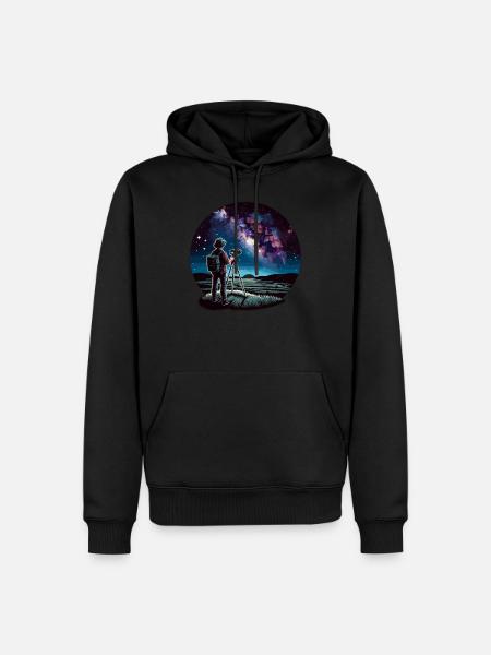 Astrophotography Astronomy Space Camera - Men’s Premium Organic Hoodie - black