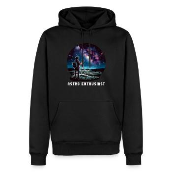 Astrophotographie Astronomie Caméra spatiale - Sweat à capuche Premium bio Homme - noir - Devant - Nico (187cm)