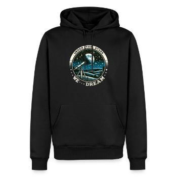 Astrophotographie Astronomie Caméra spatiale - Sweat à capuche Premium bio Homme - noir - Devant - Nico (187cm)