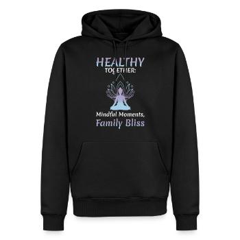 Yoga Familie Achtsam Inspirierend - Männer Premium Bio Hoodie - Schwarz - Vorne - Nico (187cm)