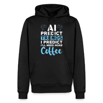 Amateurs d’intelligence artificielle et d’IA - Sweat à capuche Premium bio Homme - noir - Devant - Nico (187cm)