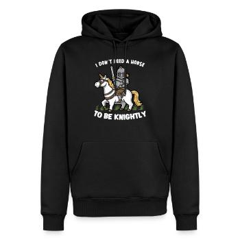 Ritterritter Mittelalterliche Renaissance-rüstung - Männer Premium Bio Hoodie - Schwarz - Vorne - Nico (187cm)