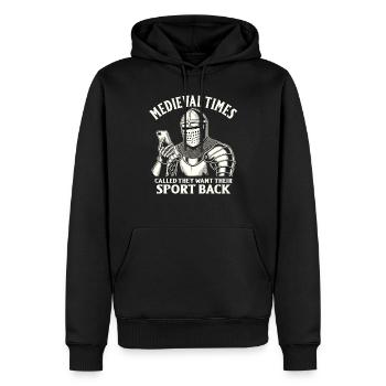 Ritterritter Mittelalterliche Renaissance-rüstung - Männer Premium Bio Hoodie - Schwarz - Vorne - Nico (187cm)