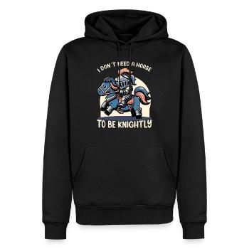 Ritterritter Mittelalterliche Renaissance-rüstung - Männer Premium Bio Hoodie - Schwarz - Vorne - Nico (187cm)