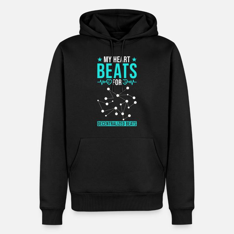 Technologie crypto Blockchain et décentralisation - Sweat à capuche Premium bio Homme - noir