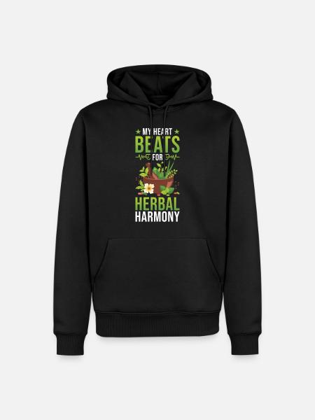 Herbalist Herbs - Men’s Premium Organic Hoodie - black