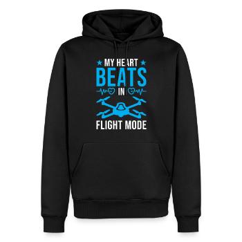 Drone Pilot Design Flight Mode - Men’s Premium Organic Hoodie - black - Front - Nico (187cm)