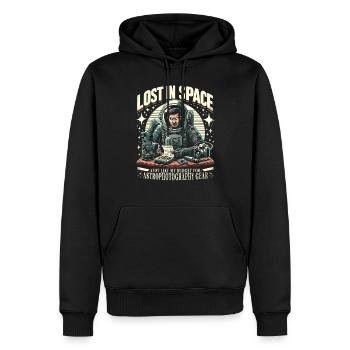 Astrophotographie Astronomie Caméra spatiale - Sweat à capuche Premium bio Homme - noir - Devant - Nico (187cm)