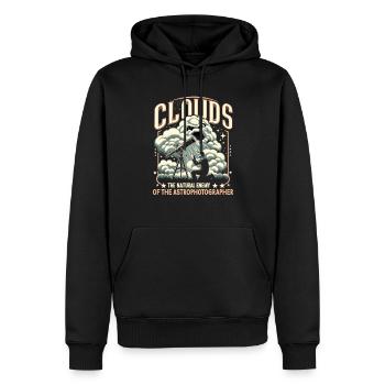 Astrophotographie Astronomie Caméra spatiale - Sweat à capuche Premium bio Homme - noir - Devant - Nico (187cm)