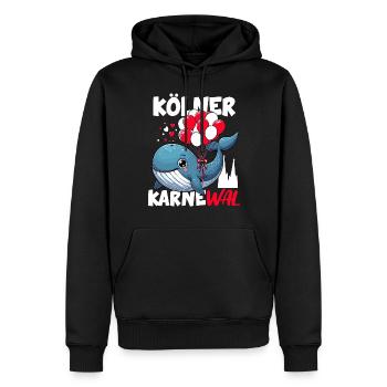 Kölner Karneval Wal Kölle Alaaf Kölner Dom lustig - Männer Premium Bio Hoodie - Schwarz - Vorne - Nico (187cm)