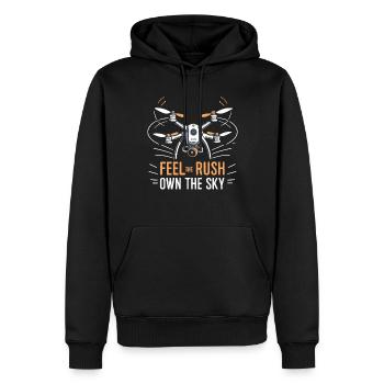 Drohne Pilot Opa Geschenkidee Alter Mann Mit - Männer Premium Bio Hoodie - Schwarz - Vorne - Nico (187cm)