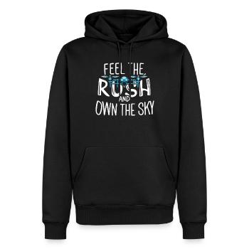 Drohne Pilot Opa Geschenkidee Alter Mann Mit - Männer Premium Bio Hoodie - Schwarz - Vorne - Nico (187cm)