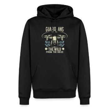 Drohne Pilot Opa Geschenkidee Alter Mann Mit - Männer Premium Bio Hoodie - Schwarz - Vorne - Nico (187cm)