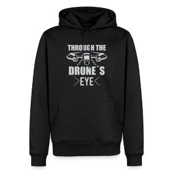 Drohne Pilot Opa Geschenkidee Alter Mann Mit - Männer Premium Bio Hoodie - Schwarz - Vorne - Nico (187cm)
