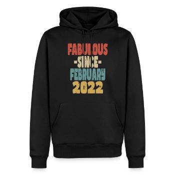 Fabuleux février 2022 - Sweat à capuche Premium bio Homme - noir - Devant - Nico (187cm)