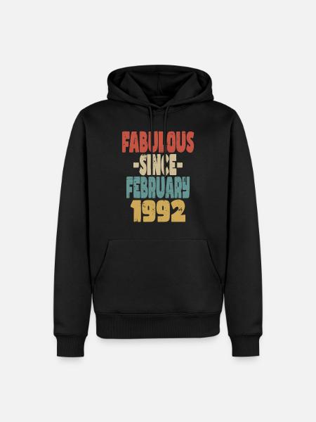 Fabulous February 1992 - Men’s Premium Organic Hoodie - black