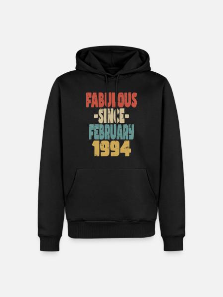 Fabuleux Février 1994 - Sweat à capuche Premium bio Homme - noir