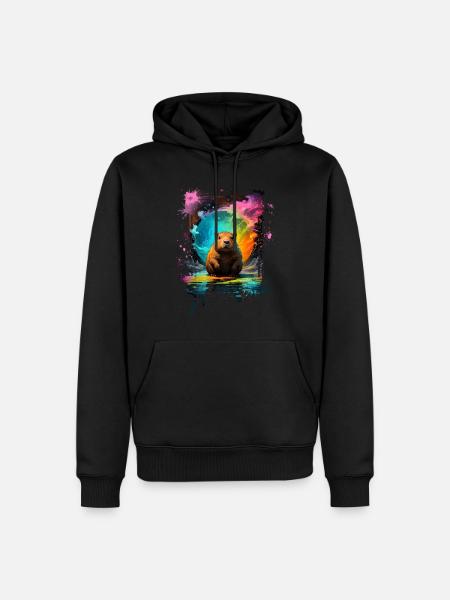 Capybara - Men’s Premium Organic Hoodie - black