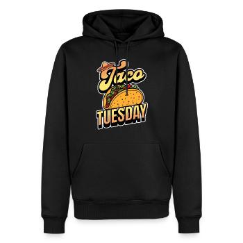 Taco - Männer Premium Bio Hoodie - Schwarz - Vorne - Nico (187cm)