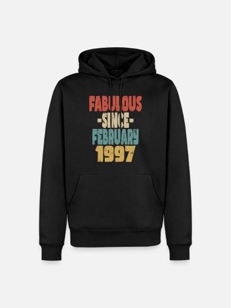 Fabuleux Février 1997 - Sweat à capuche Premium bio Homme - noir