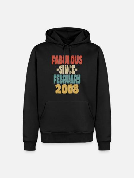Fabuleux Février 2008 - Sweat à capuche Premium bio Homme - noir