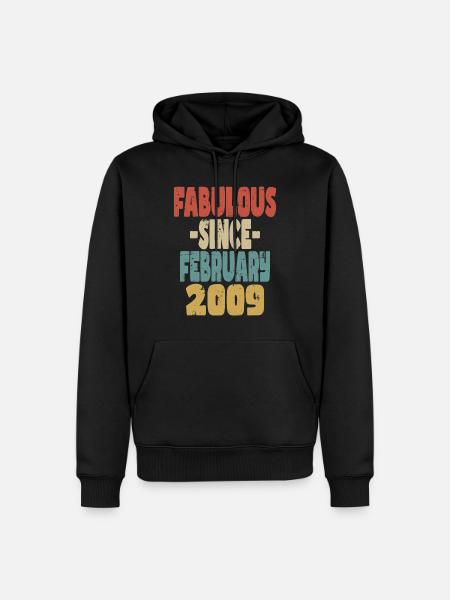 Fabuleux Février 2009 - Sweat à capuche Premium bio Homme - noir
