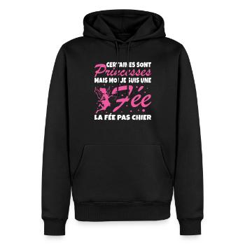 Manche sind Prinzessinnen, aber ich bin eine Fee - Männer Premium Bio Hoodie - Schwarz - Vorne - Nico (187cm)