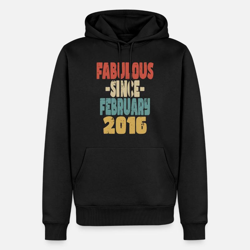 Fabelhafter Februar 2016 - Männer Premium Bio Hoodie - Schwarz
