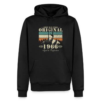 Vintage 1966 Gift 58th Birthday 58 Years - Men’s Premium Organic Hoodie - black - Front - Nico (187cm)