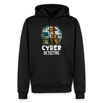 Analyste en piratage éthique Cybersécurité éthique - Sweat à capuche Premium bio Homme - noir - Devant - Nico (187cm)