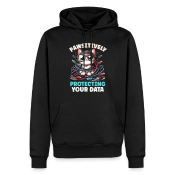 Analyste en piratage éthique Cybersécurité éthique - Sweat à capuche Premium bio Homme - noir - Devant - Nico (187cm)
