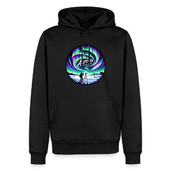 Aurora Aurora Tracker Alaska Wilderness - Sweat à capuche Premium bio Homme - noir - Devant - Nico (187cm)