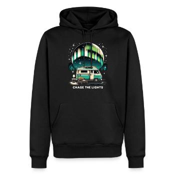 Polarlicht-aurora-verfolger Alaska Wilderness - Männer Premium Bio Hoodie - Schwarz - Vorne - Nico (187cm)